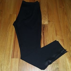 BR Leggings w/ Leather & Zipper Ankle Detail